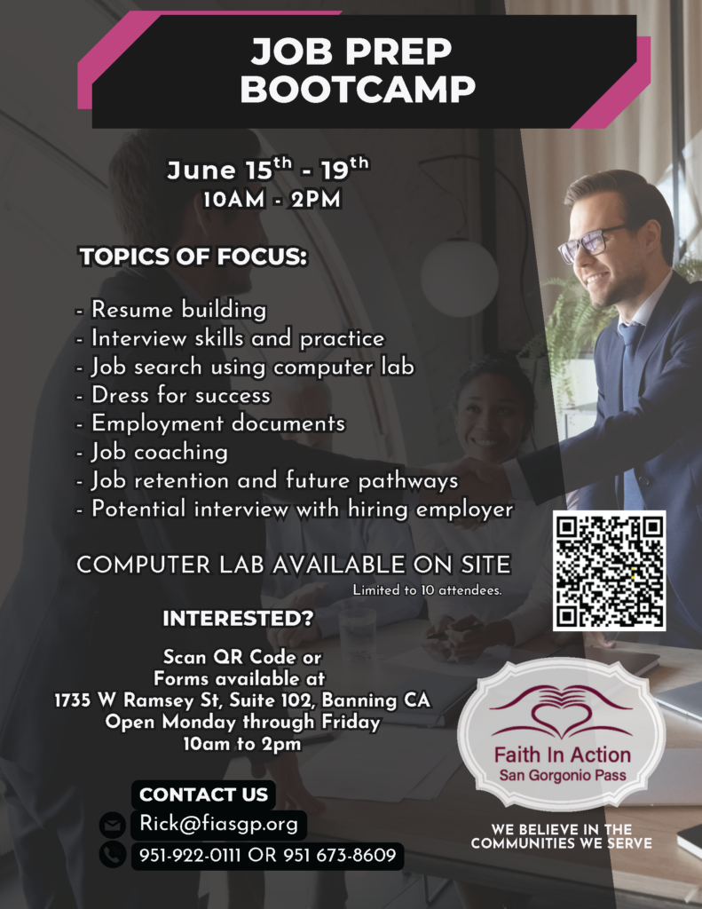 Job Prep Bootcamp - FIASGP Employment Resources